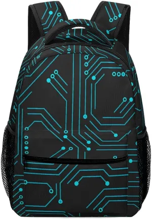 Circuit Board Unisex Backpack Casual Daypacks Lightweight Shoulders Bag for Camping Hiking Travel Gear