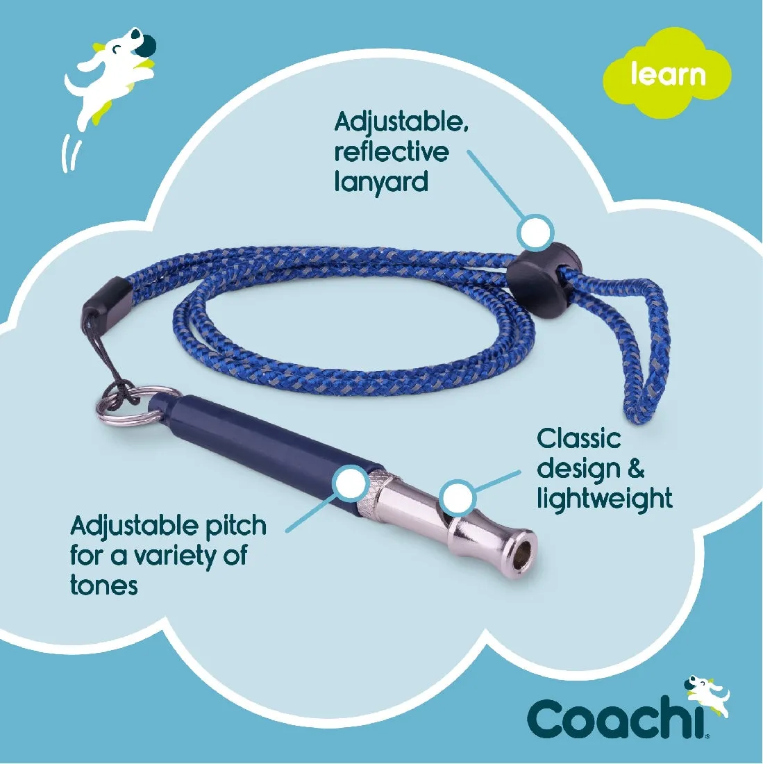 Coachi High Frequency Professional Whistle Navy