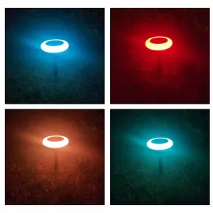 Colored Solar Lights Outdoor Color Changing Multicolor Led Colorized Pathway Decorative Colorful Garden Landscape Waterproof Light