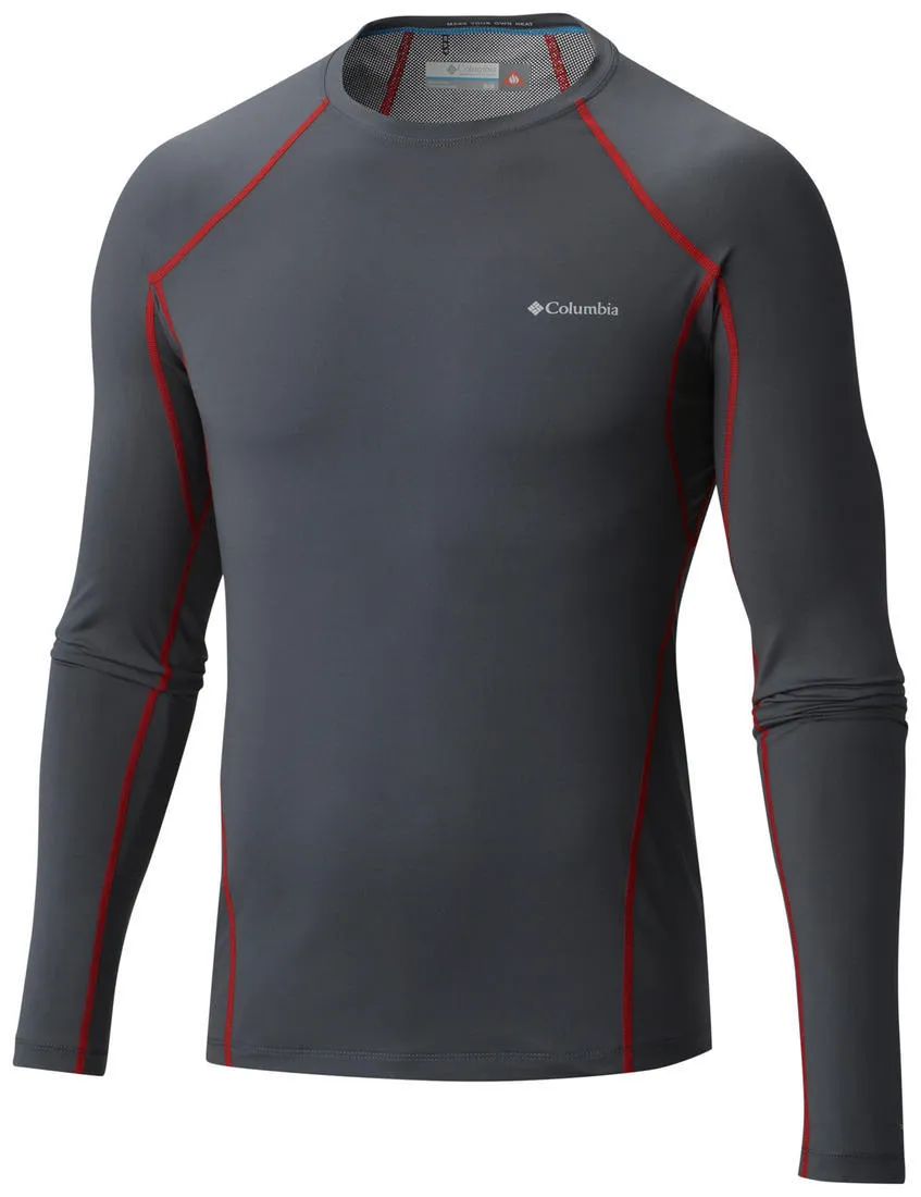 Columbia Men Grey Midweight Stretch Long Sleeve Baselayer Top (Non Returnable)