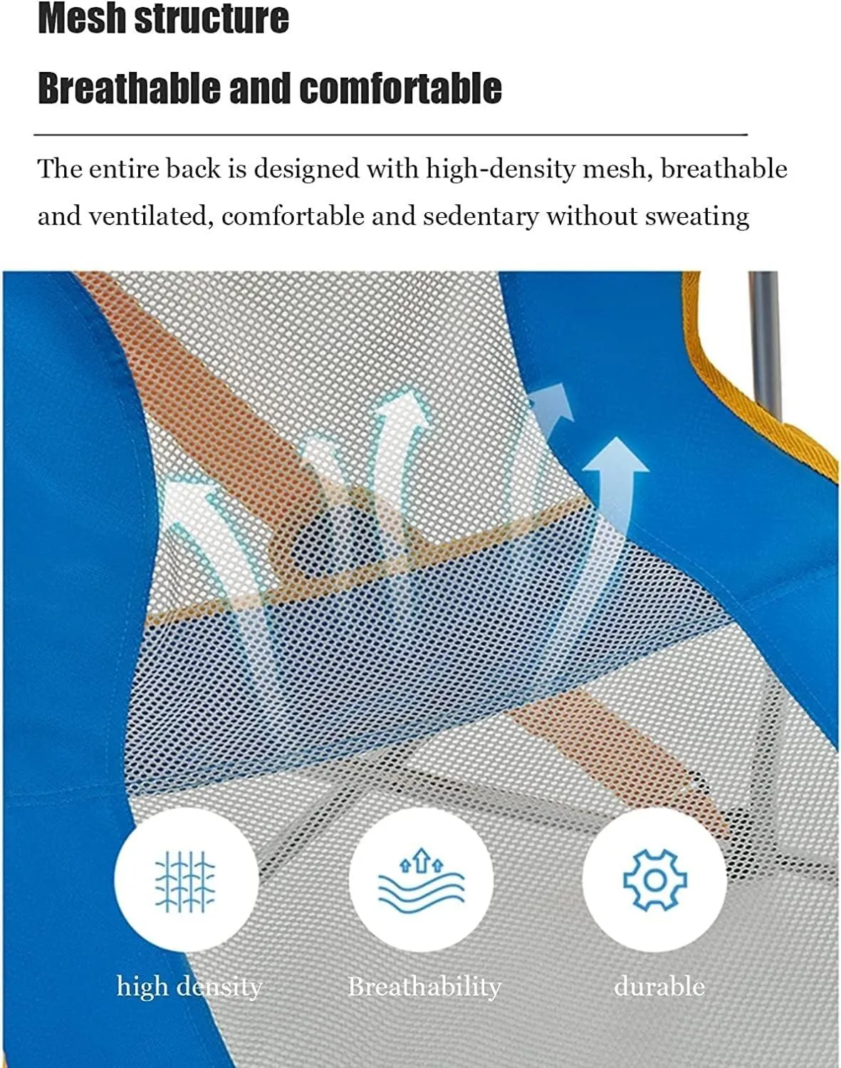 Computer Chair , Camping Chairs Outdoor Furniture Beach Chairs Outdoor Armchair Beach Deck Chairs Portable Leisure Seat Stool with Breathable Mesh, Comes with Storage Bag Folding Chairs Patio Chairs f