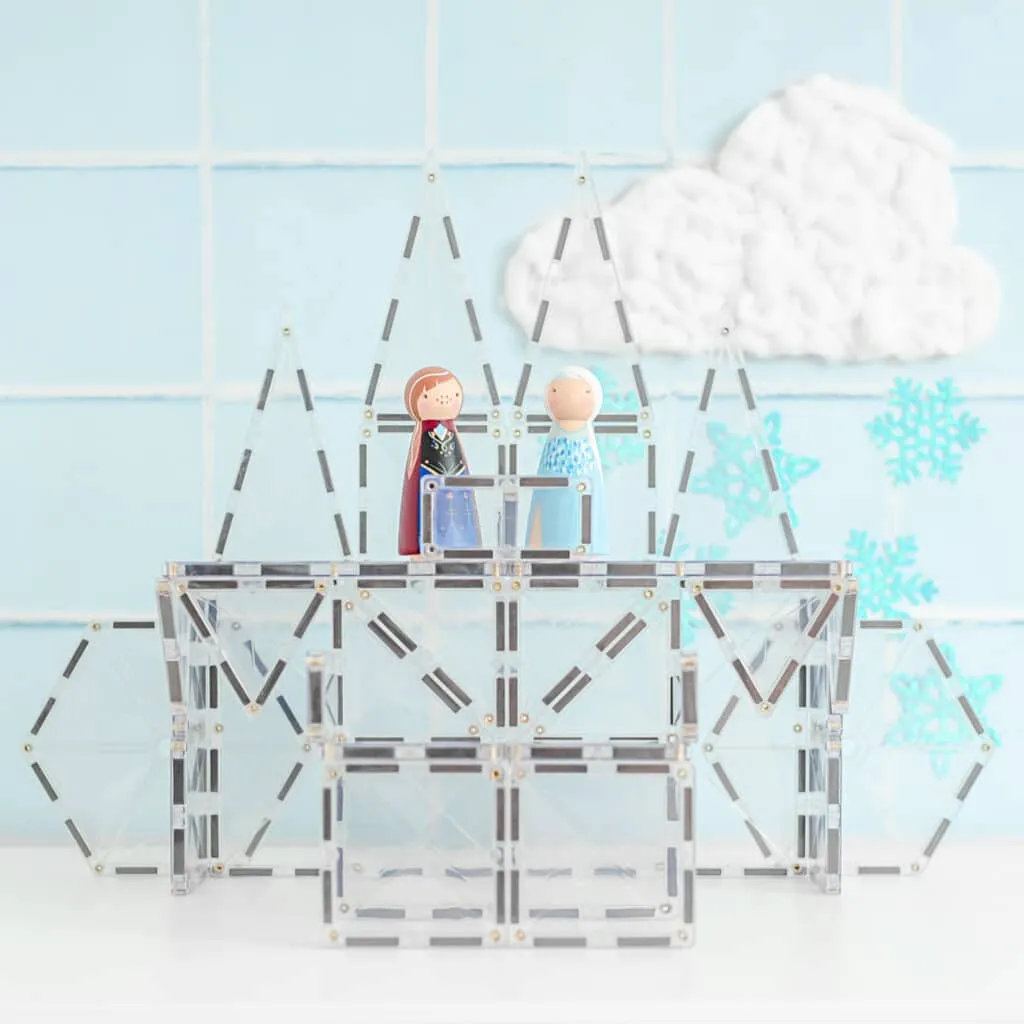 CONNETIX TILES - CLEAR STARTER PACK: 34PC