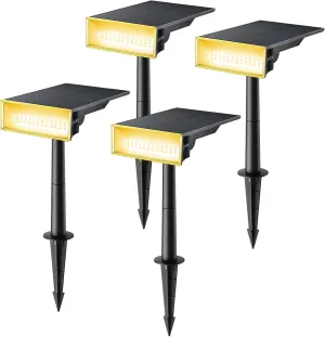 Consciot Solar Spot Lights, Outdoor 3000K Warm White, IP65 Waterproof, Landscape Lights for Yard & Tree House, 4 Pack