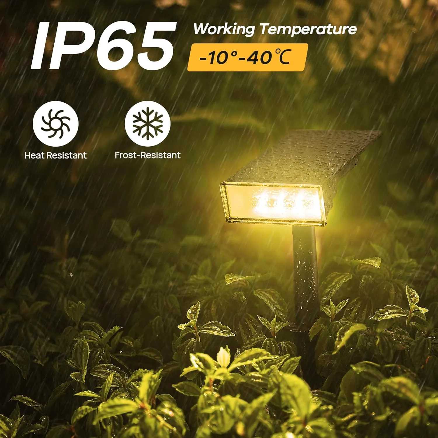Consciot Solar Spot Lights, Outdoor 3000K Warm White, IP65 Waterproof, Landscape Lights for Yard & Tree House, 4 Pack