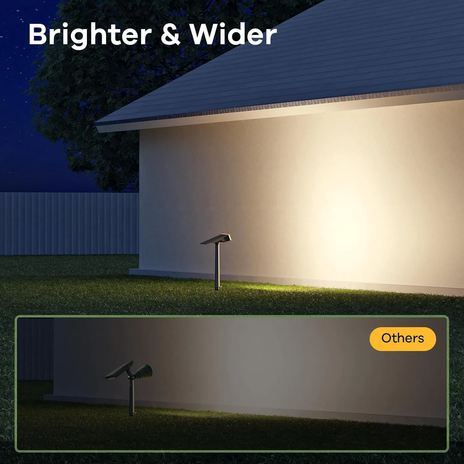 Consciot Solar Spot Lights, Outdoor 3000K Warm White, IP65 Waterproof, Landscape Lights for Yard & Tree House, 4 Pack