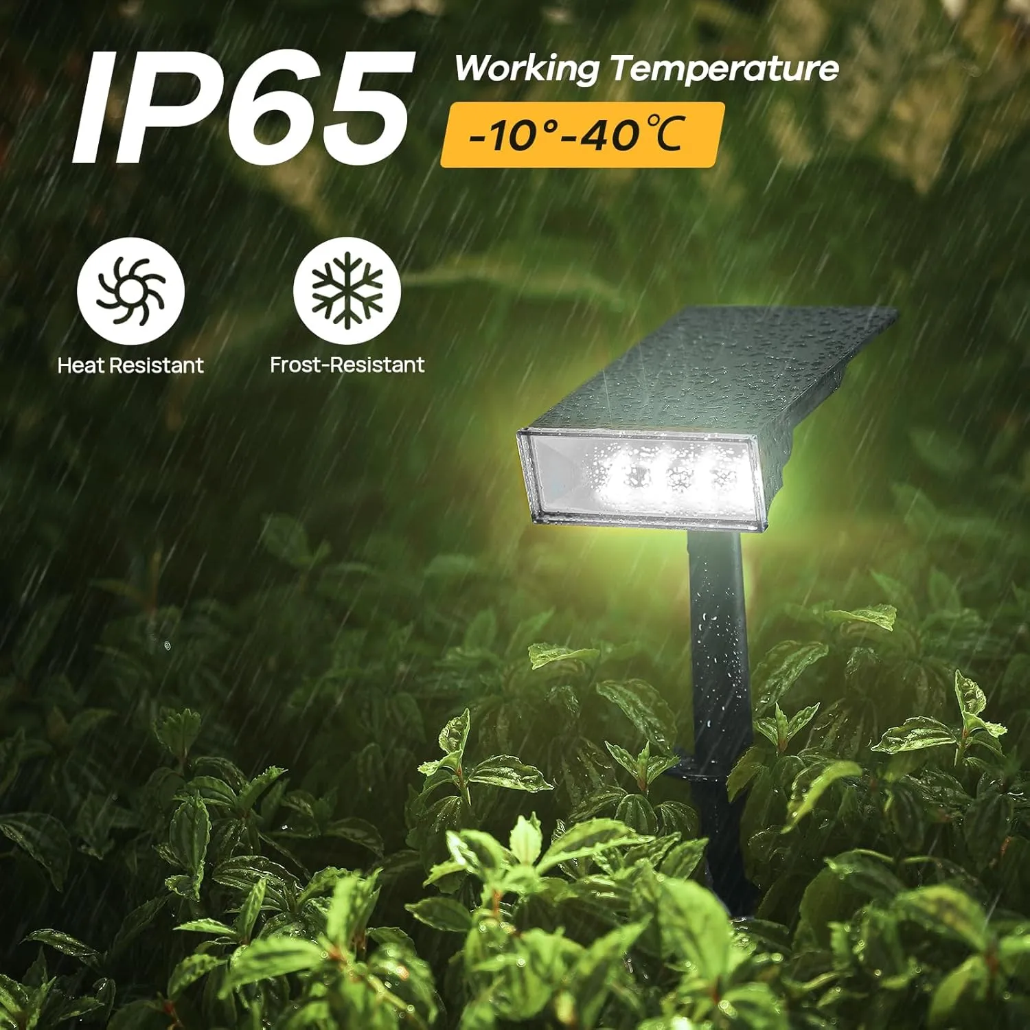 Consciot Solar Spot Lights Outdoor, Landscape Lighting Solar 6500K Daylight, Solar Spotlights Outdoor IP65 Waterproof, Solar Garden Lights for Yard Tree House,4 Pac