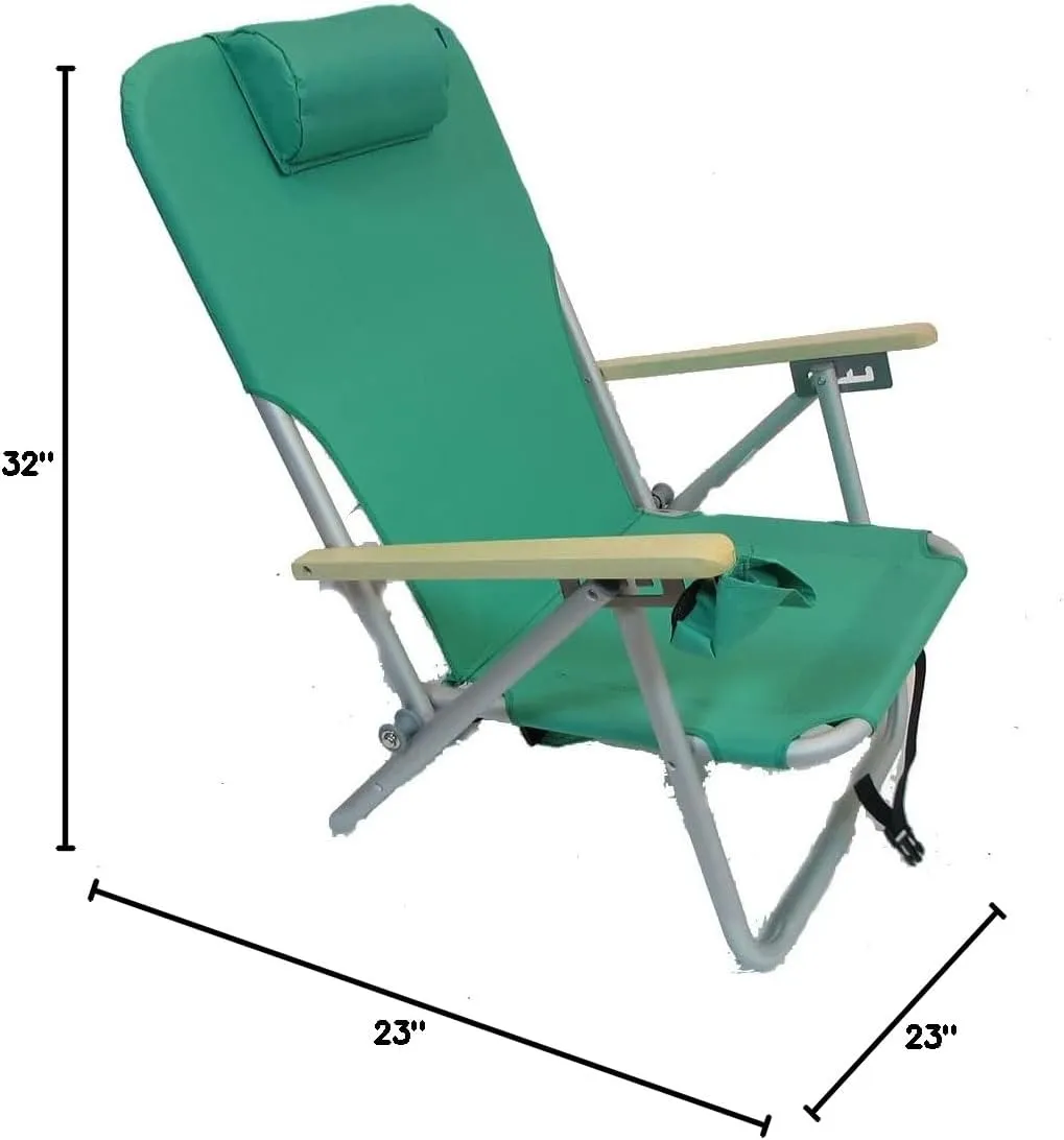 COPA 4 Position Aluminum Folding Backpack Chair (Jade Green)