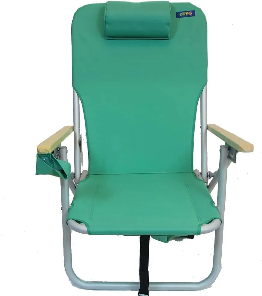 COPA 4 Position Aluminum Folding Backpack Chair (Jade Green)