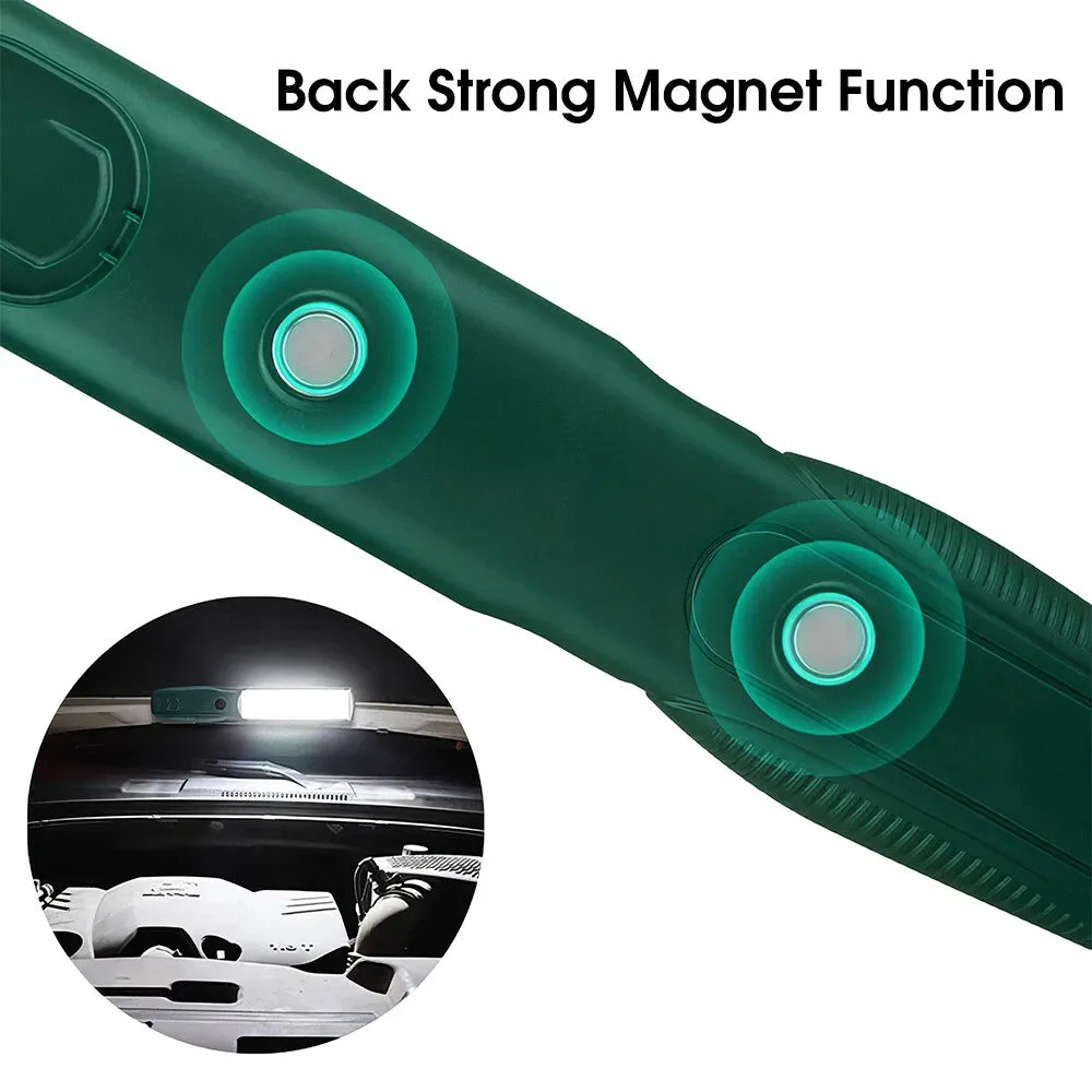 Cordless COB Inspection Torch Lamp Rechargeable LED Magnetic Work Light Green