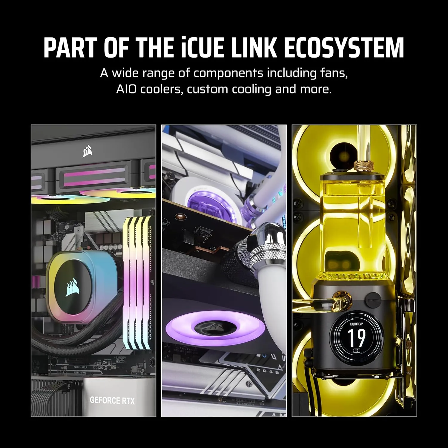 CORSAIR iCUE Link LX140-R RGB 140mm PWM Reverse Fan – Single Fan – Low-Noise, Magnetic Dome Bearing, Dual Light Loops, CORSAIR QuikTurn Screws, Zero RPM Mode – Black