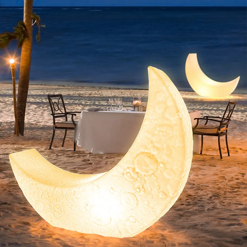Crescent Solar light outdoor solar moon lamp garden