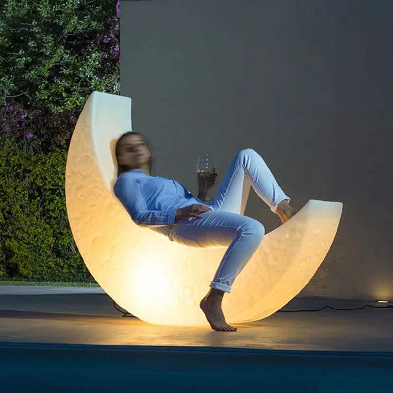Crescent Solar light outdoor solar moon lamp garden