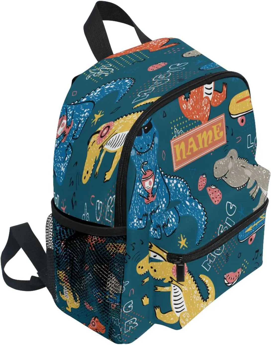 Custom Kids Toddler Mini Backpack for Girls Boys Cute Animal Dinosaur Personalised Children's Backpacks Blue School Bag with Kid's Name/Text