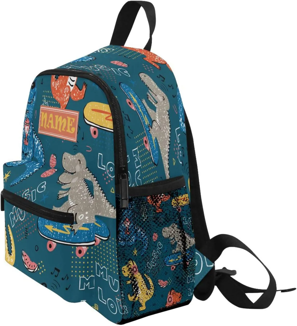 Custom Kids Toddler Mini Backpack for Girls Boys Cute Animal Dinosaur Personalised Children's Backpacks Blue School Bag with Kid's Name/Text