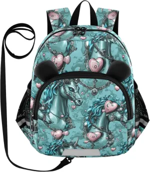 Cute Ears Daycare Bag For Infant Leash Boys Girls Anti-Lost Personalized Mini Bag with Reflective Strip Cute Cartoon Animal Bear Cartoon Cute Green Gold unicorns mochilas para kinder ni?a
