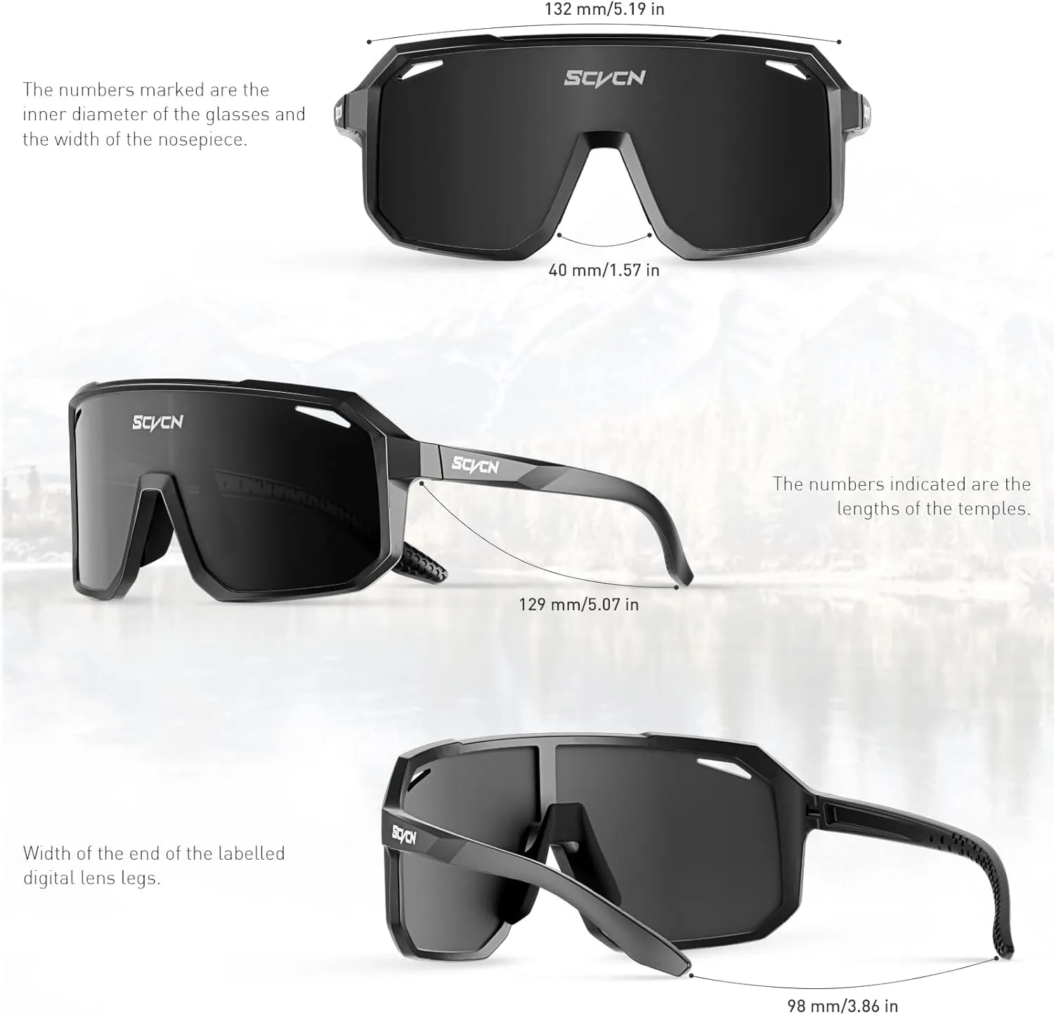 Cycling Glasses Sport Sunglasses MTB BMX Men Women Running Driving Fishing Golf DZ-S62