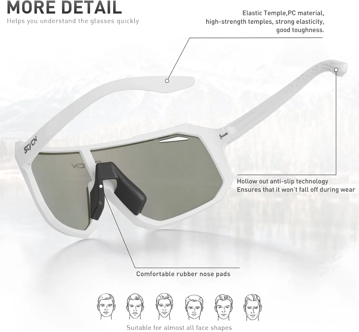 Cycling Glasses Sport Sunglasses MTB BMX Men Women Running Driving Fishing Golf DZ-S62