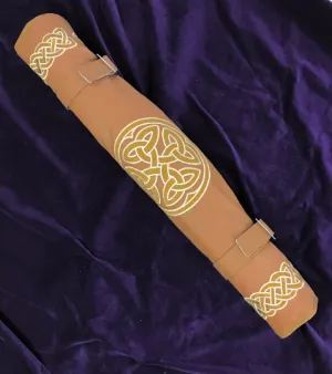 Dannan Brown Vegan Flute / Tin Whistle / Recorder Roll Bag / Case Pouch for the 6 Whistles