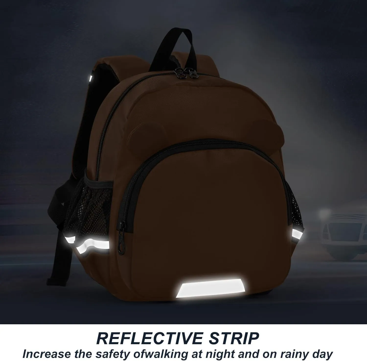 Dark Brown Toddler Backpack for School Kids Backpacks for Girls Boys 3-6 Preschool Kindergarten Elementary Backpack Toddler Bag