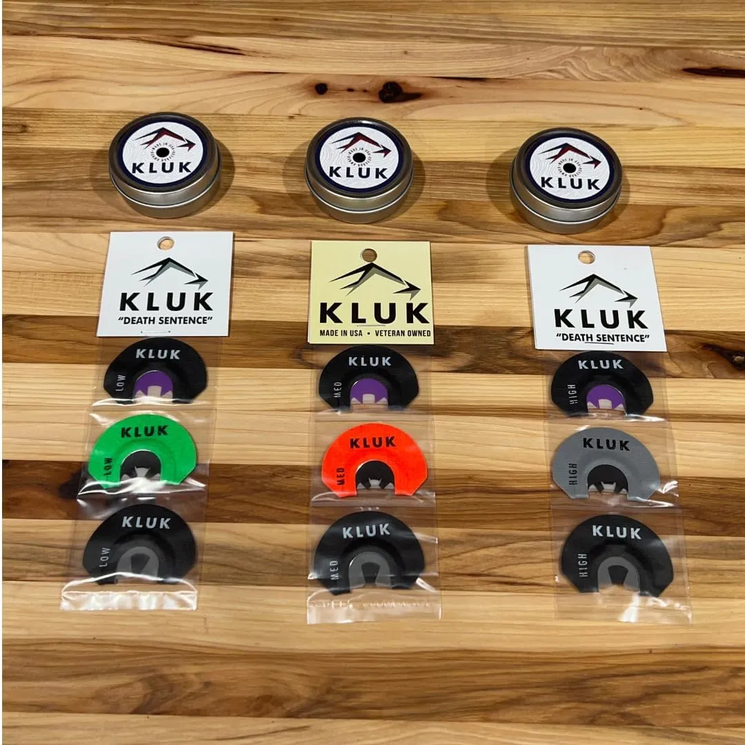 Death Sentence Series Mouth Calls 3-Pack, Ultimate Combination of KLUK’s Newest Turkey Mouth Calls, Purple TURKINATOR, GO 2 Ghost and Crying Karen