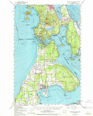 Deception Pass WA topo map, 1:62500 Scale, 15 X 15 Minute, Historical, 1951, Updated 1972, 20.9 x 17.1 in