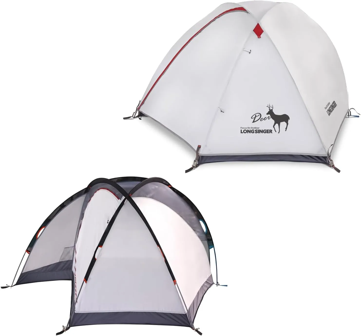 Deer Series Lightweight Backpacking Tent, Waterproof 2 Person 3 Person Tent, Double Layer Easy Set up Ultralight Two Person Tent