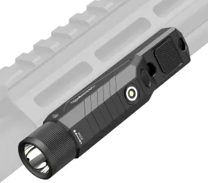 DEFENTAC 1750lm Zoomable Tactical Flashlight is Compatible with MLok/Picatinny Rail for Rifle, Weapon Light with with Momentary and Strobe, Magnetic Rechargeable
