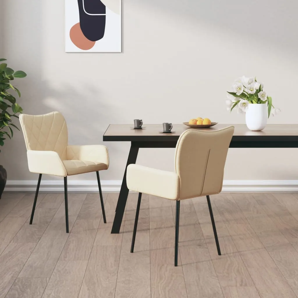 Dining Chairs 2 Pcs Accent Upholstered Chair for Living Room Fabric
