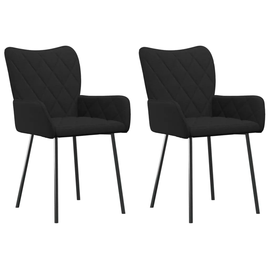 Dining Chairs 2 Pcs Accent Upholstered Chair for Living Room Fabric