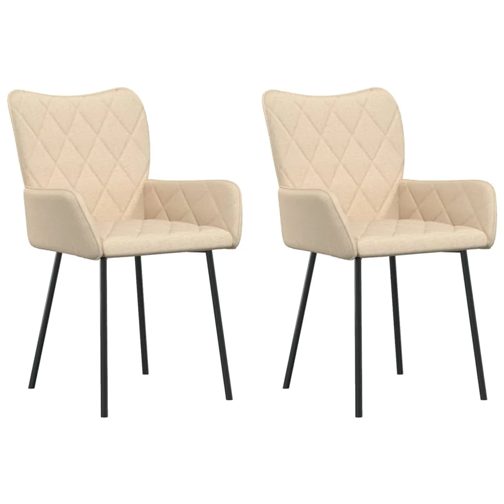 Dining Chairs 2 Pcs Accent Upholstered Chair for Living Room Fabric