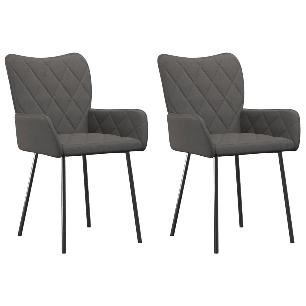 Dining Chairs 2 Pcs Accent Upholstered Chair for Living Room Fabric