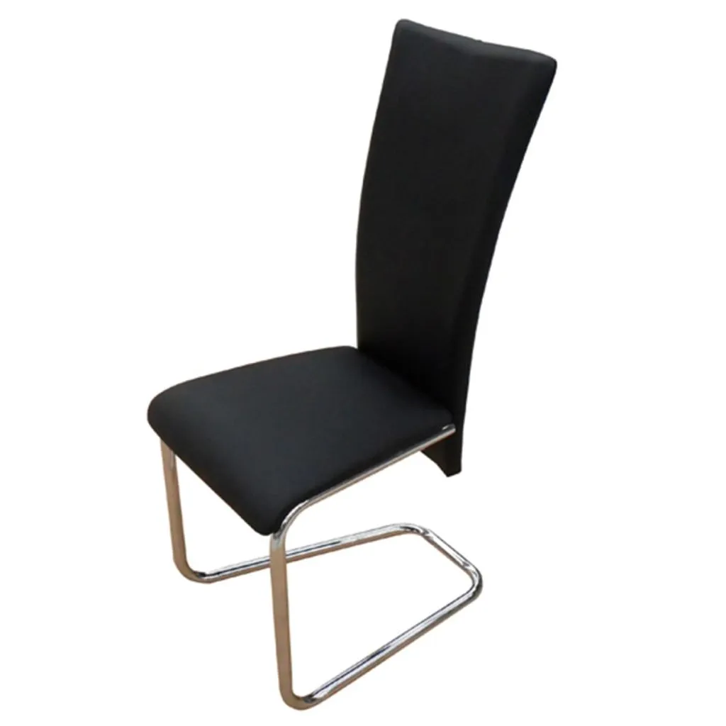 Dining Chairs 4 pcs Black Faux Leather