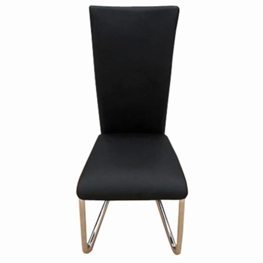 Dining Chairs 4 pcs Black Faux Leather