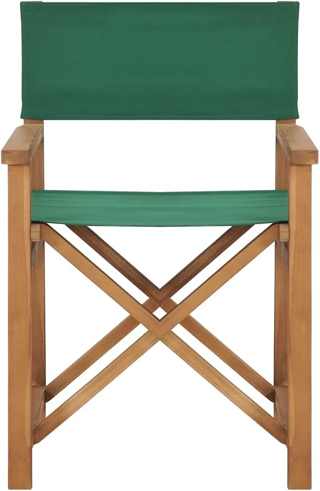 Director's Chair,Camping Chair,Wooden Folding Chairs,Outdoor Furniture,Assembly Required,Used for Campsite, Beach, Sports Pitch,Fishing,Lawn, Deck, Solid Teak Wood Green