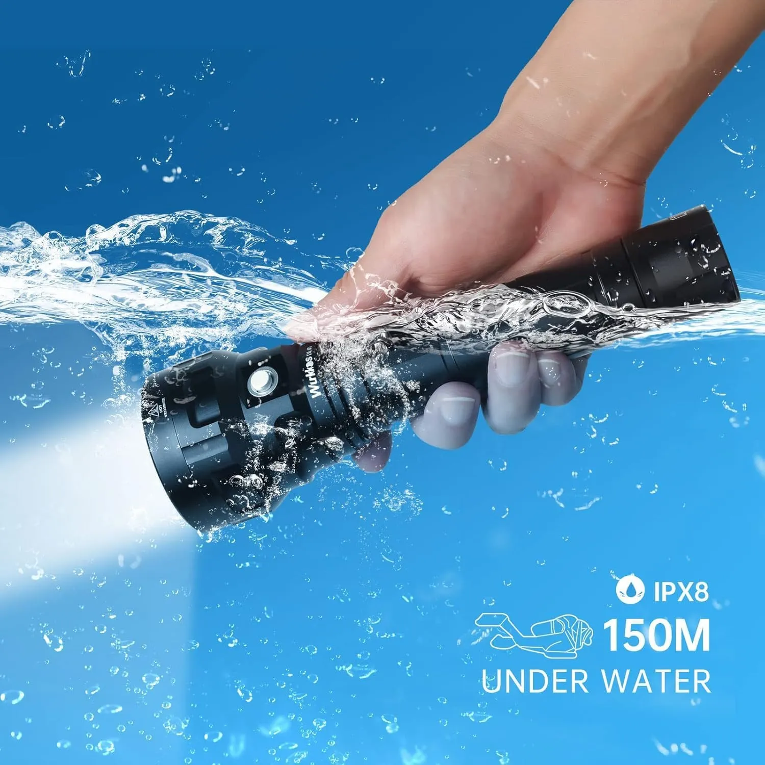 DL06 Dive Flashlight IPX8 Waterproof