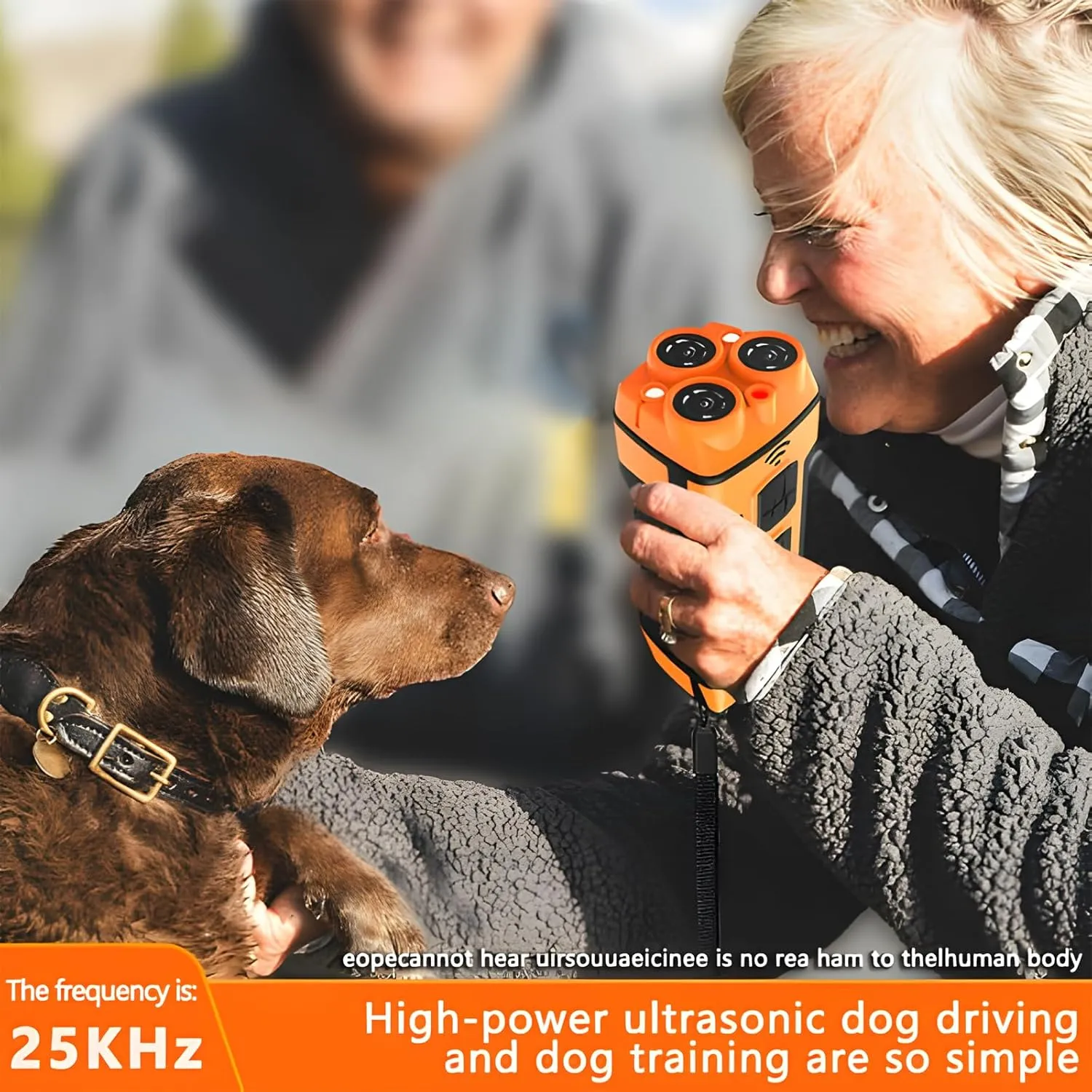 Dog Bark Deterrent Devices, Anti Barking Long Range 50ft for Training in Outdoor, 3 Modes Ultrasonic (1Pcs)