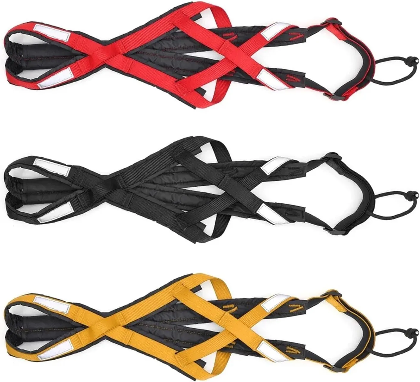 Dog Sledding Harness,Dog Harness Reflective Pet Sledding Skijoring Harness Waterproof Big Large Dogs Weight Pulling Vest for Pet Training(Red,M)