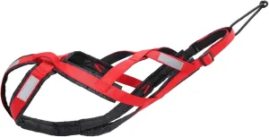 Dog Sledding Harness,Dog Harness Reflective Pet Sledding Skijoring Harness Waterproof Big Large Dogs Weight Pulling Vest for Pet Training(Red,M)