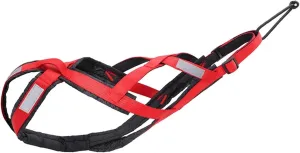 Dog Sledding Harness,Dog Sleding Harness Pet Weight Pulling Sledd Harness Mushing X Back Harness for Large Dogs Husky Canicross Skijoring Scootering(Red,XL)