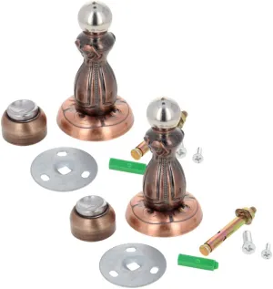 Door Wedge,Door Stop, 1pcs 44mm Magnetic Door Stopper Stainless Steel Brushed Door Stop Catch Holder Doorstop Red Copper (Color : Bronze, Size : 2pcs PlatedRed Copper)