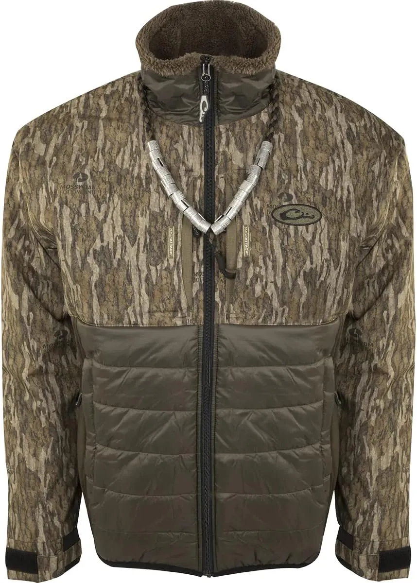 Drake Waterfowl Men's LST Guardian Flex Double Down Waterproof Windproof Eqwader Full Zip Hunting Jacket