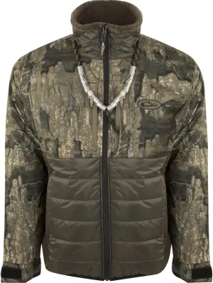 Drake Waterfowl Men's LST Guardian Flex Double Down Waterproof Windproof Eqwader Full Zip Hunting Jacket