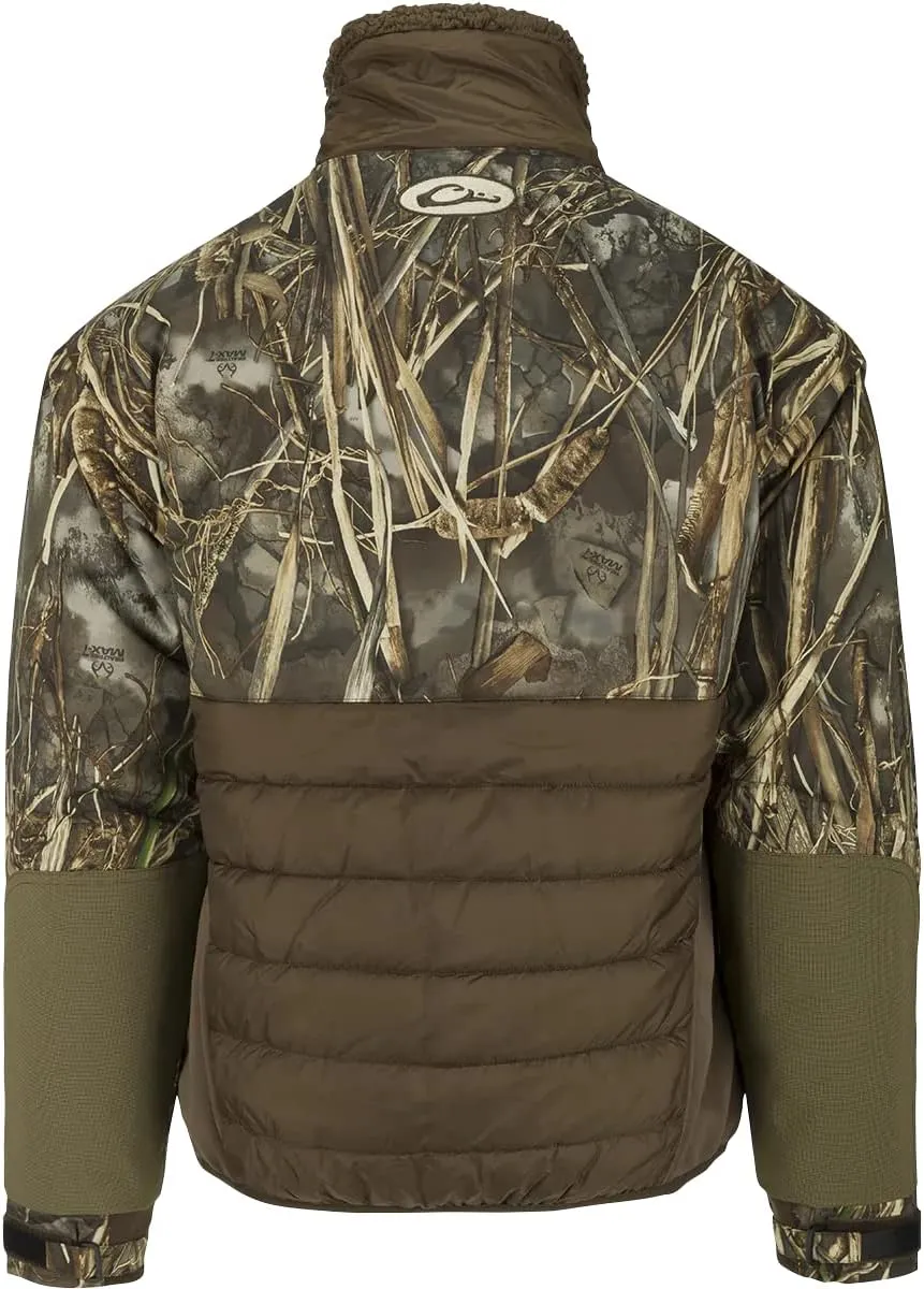Drake Waterfowl Men's LST Guardian Flex Double Down Waterproof Windproof Insulated 1/4 Zip Eqwader Jacket