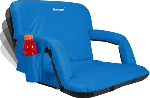 Driftsun Extra Wide Stadium Seats with Back Support - Deluxe Foldable Stadium Chairs for Bleachers - Folding Waterproof Sport Chair - Easy to Transport