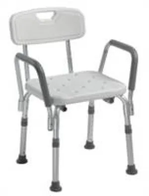 drive Bath Bench Padded Arm Aluminum Frame 16 to 21 Inch Height, Drive Medical, 12445KD-1 - Sold by: Pack of One