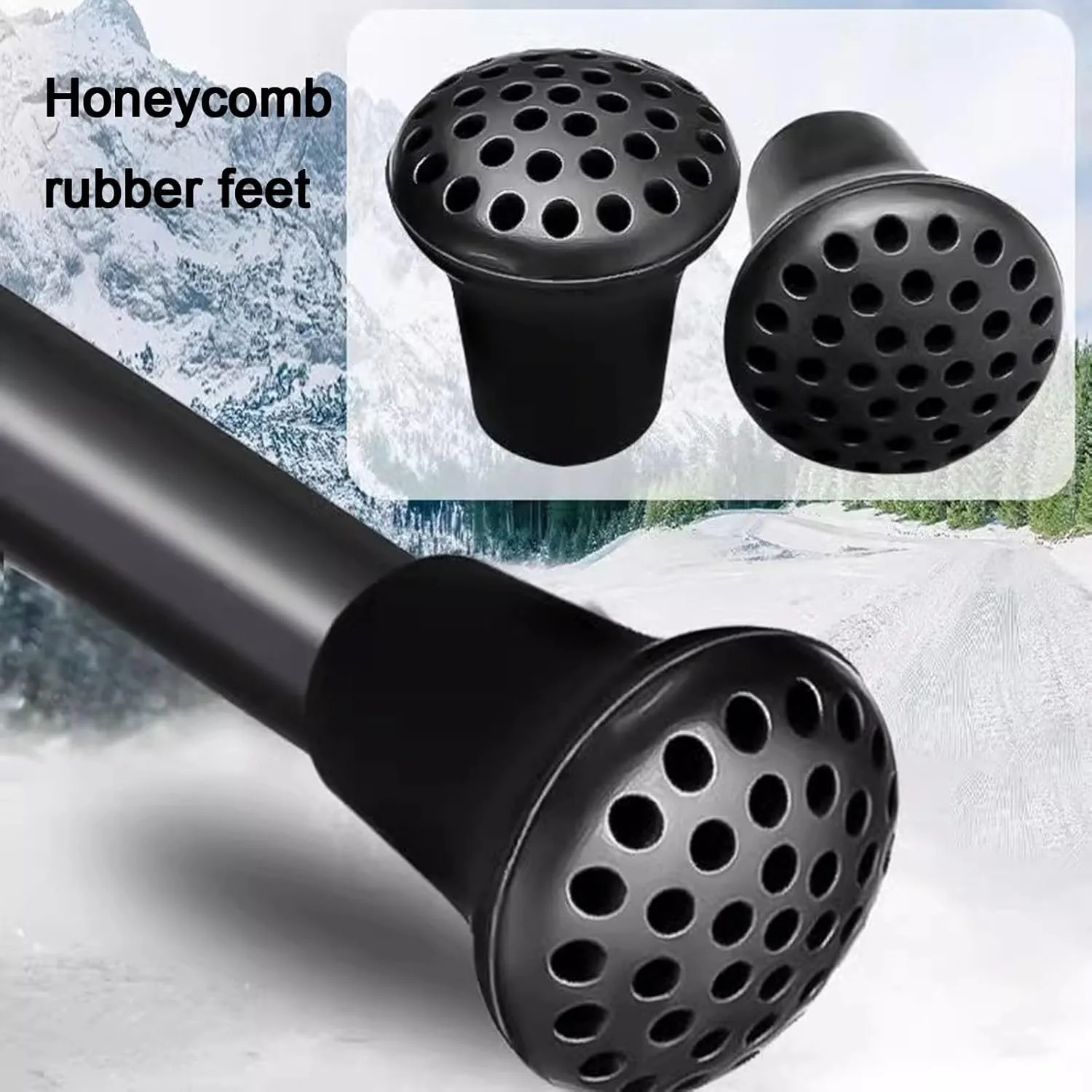 Dual-Purpose Trekking Pole 4-Section Telescopic Hiking Pole 3-Position Adjustable Walking Pole for Hiking Mountaineering Trail Travel