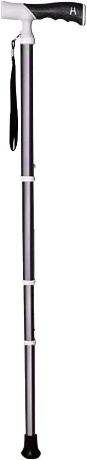 Dual-Purpose Trekking Pole 4-Section Telescopic Hiking Pole 3-Position Adjustable Walking Pole for Hiking Mountaineering Trail Travel
