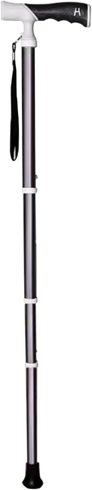 Dual-Purpose Trekking Pole 4-Section Telescopic Hiking Pole 3-Position Adjustable Walking Pole for Hiking Mountaineering Trail Travel(A,38~105cm)