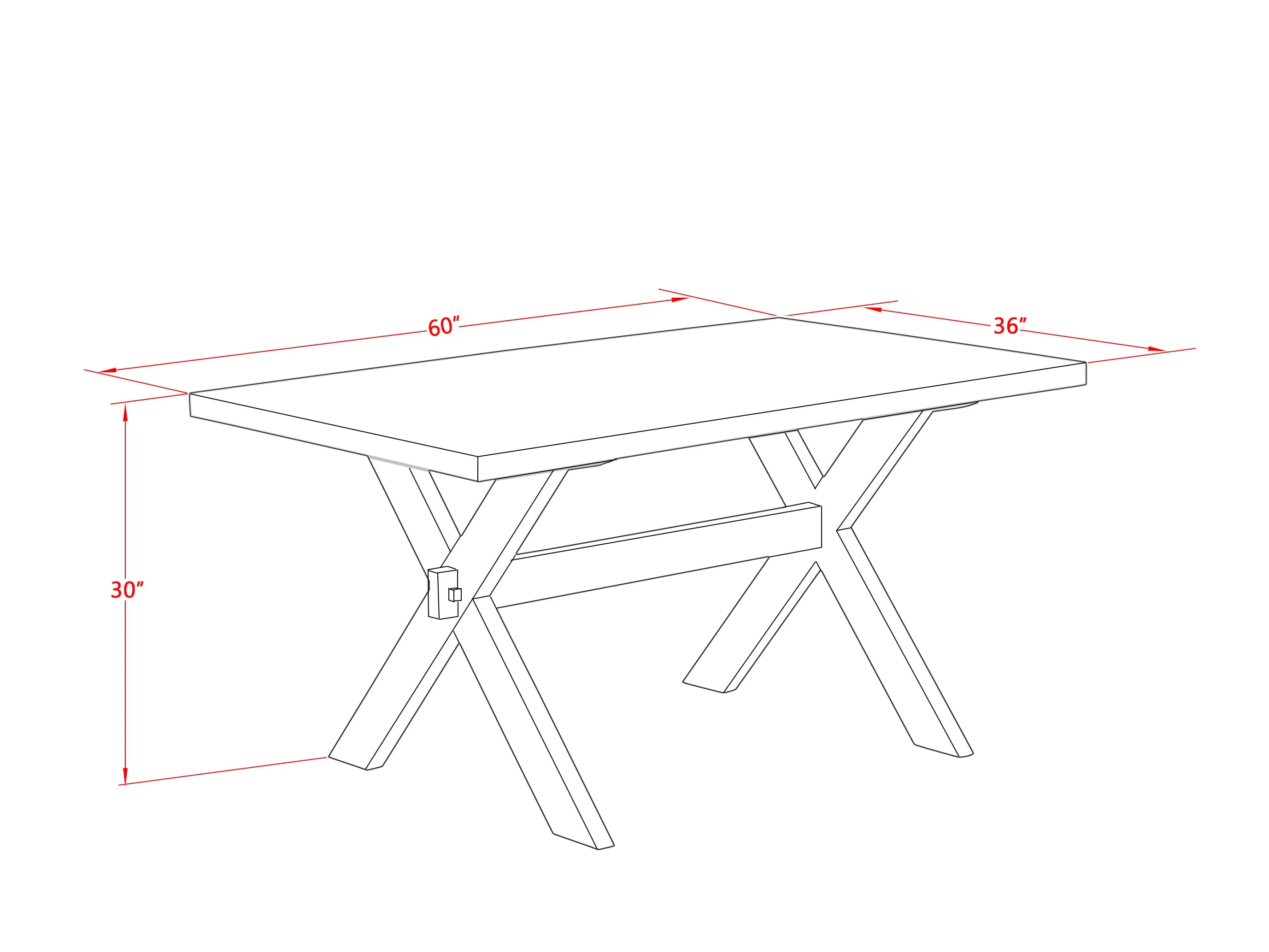 East West Furniture X626DR124-5 5 Piece Dining Room Furniture Set Includes a Rectangle Dining Table with X-Legs and 4 Black Color Linen Fabric Upholstered Chairs
