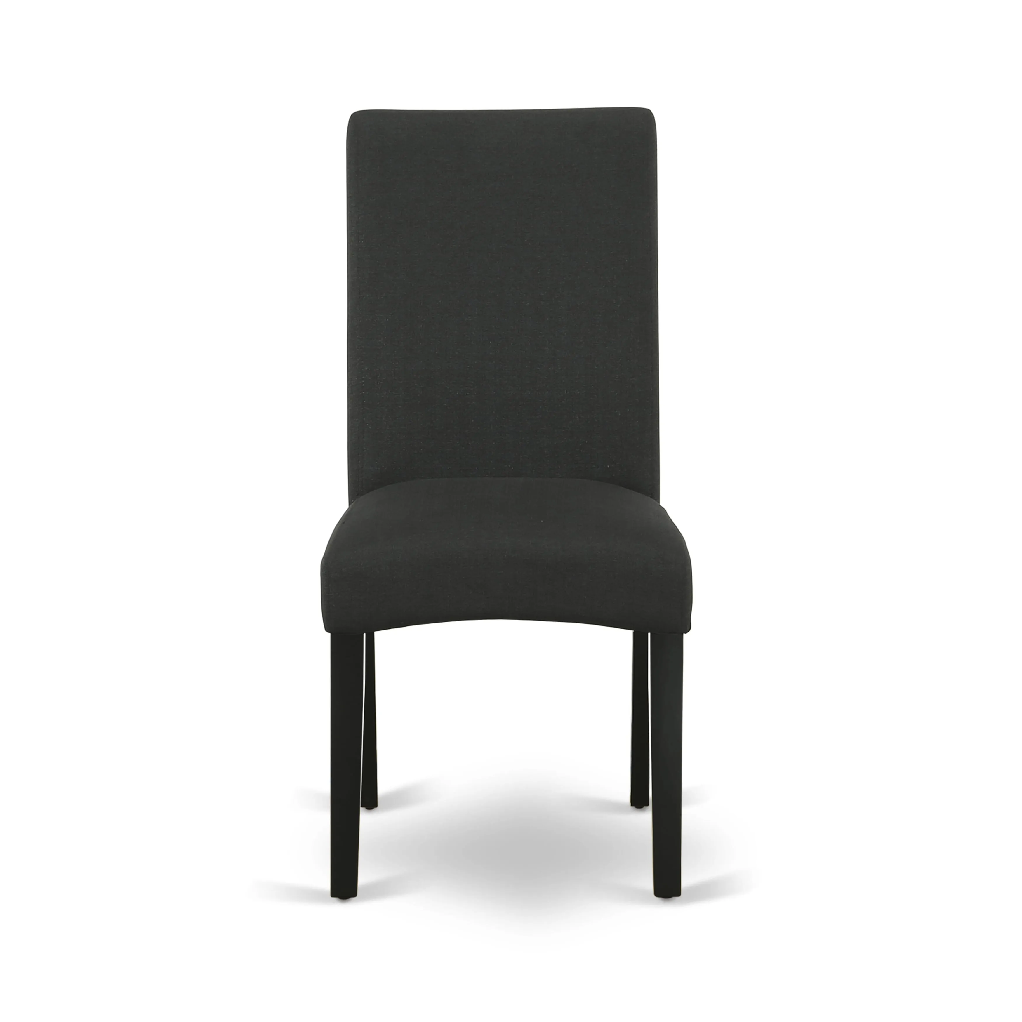 East West Furniture X626DR124-5 5 Piece Dining Room Furniture Set Includes a Rectangle Dining Table with X-Legs and 4 Black Color Linen Fabric Upholstered Chairs